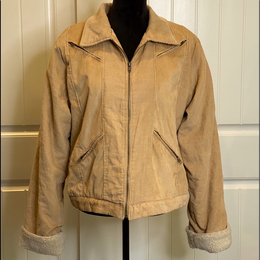 Outer Edge Bomber Sherpa Corduroy Jacket